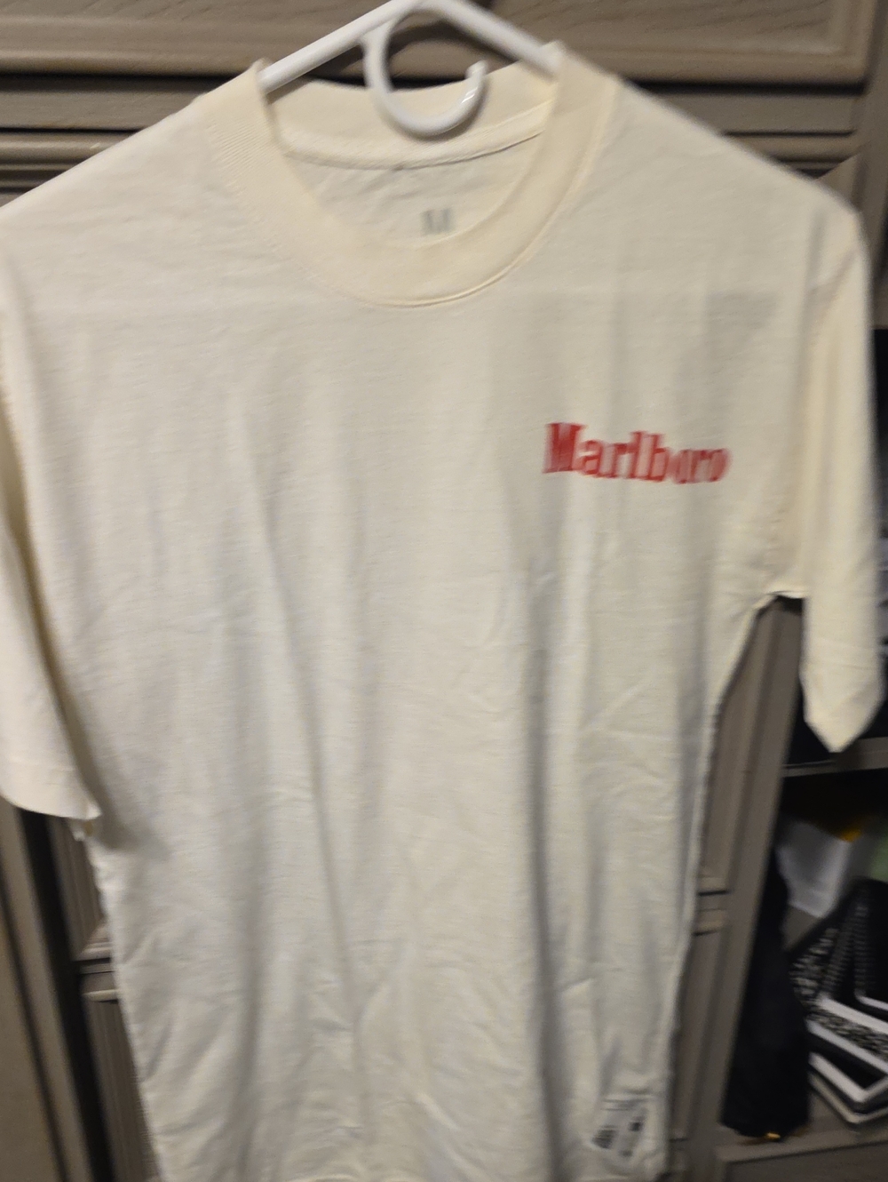 Marlboro Cream Short-Sleeve Crewneck T-Shirt - Men